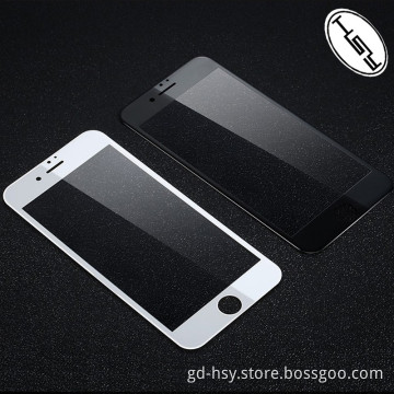 HUYSHE For Apple iPhone 7 3d carbon fiber tempered glass,0.3mm thickness 3d full cover tempered glass screen protector